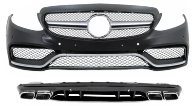 Image de Pare-chocs pour Mercedes W205 S205 2014-2020, uniquement pour les embouts de diffuseur AMG Line.