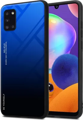Immagine prodotto di Cadorabo custodia per Samsung Galaxy A31 custodia protettiva in nero custodia del telefono cellulare custodia TPU cover vetro temperato custodia
