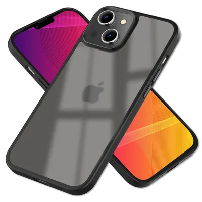 Produktbild von Für iPhone 14 Plus Hülle Hybrid Matt Durchscheinend Aufprall Schutz Handyhülle Schwarz