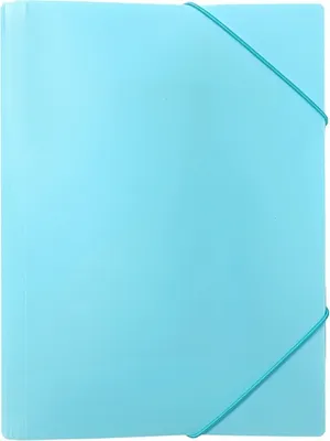 Produktbild von A4-Mappe mit Gummiband aus PP, pastellblau – Biurfol