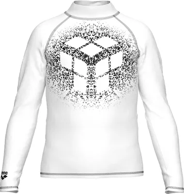 Produktbild von Unisex Jr Arena Rash Vest L/S Graphic White-Black White-Black 140