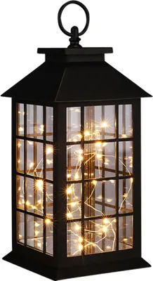 Produktbild von Laterne mit warmweisser Kupferlichterkette 30 LEDs 57091