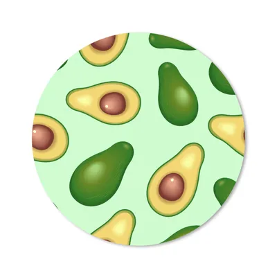 Produktbild von MuchoWow® Mauspad Mousepad Avocado - Muster - Grün 30x30 cm - Mousepads - Maus Mat - Pad - Mausunterlage - Tischunterlage - Schreibtischmatten