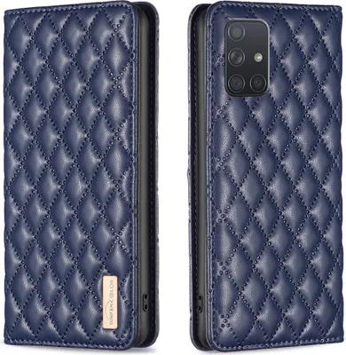 Produktbild von Galaxy A71 4G Hülle, Elegant Bookstyle Flip Leder Kartenfächer Schutzhülle mit Ständer für Samsung Galaxy A71 4G Blau
