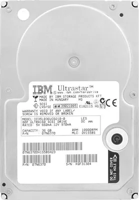 Produktbild von Festplatte IBM IC35L036UCD210-0 36Gb 10000Rpm SCSI 80PIN 07N6370 3.5'' Zoll