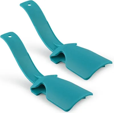 Produktbild von INF Schuhanzieher aus PP Kunststoff 17x5x0,3cm für einfaches Anziehen 2 Stück Blau