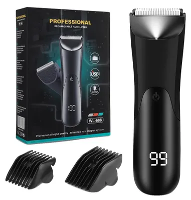 Image de Coupe-cheveux, éclairage LED, batterie rechargeable, noir