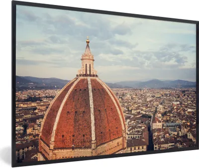 Produktbild von MuchoWow® Gerahmtes Poster Florenz - Kuppel - Stadt 30x20 cm - Poster mit Schwarzem Bilderrahmen Wandposter Rahmen Foto Bilder - Kunstdruck - Bild-Poster