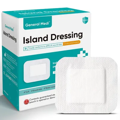 Produktbild von Steriler Inselverband mit Kleberand 10 x 10 cm 50 Stück