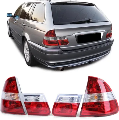 Obrázek produktu pro Zadní světla červená čirá pro BMW řady 3 E46 Touring z let 1998-2005