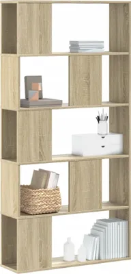Productafbeelding van Maison Exclusive - Boekenkast met 5 planken, Sonoma-eikenhout, 80,5 x 23,5 x 162,5 cm, houtvezel