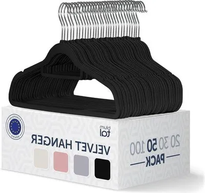 Productafbeelding van Famanu kledinghangers met antislipfunctie - 50 stuks, zwart