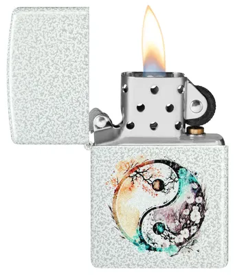 Produktbild von Zippo Sturmfeuerzeug Floral Watercolor Yin Yang, Glacier, nachfüllbar, windfest