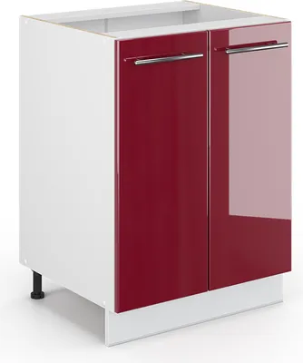 Produktbild von Küchenunterschrank Vicco Fame-Line Bordeaux Hochglanz 60 cm ohne Arbeitsplatte, Model 34773