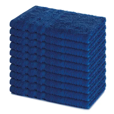 Produktbild von Lavea® 10er Set Gästehandtücher 30x50 cm, Weiche & Saugstarke Gästetücher aus 100% Baumwolle, Frottierserie Elena, Waschbar 60°C – Royalblau