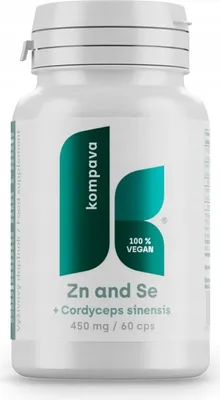 Productafbeelding van Kompava Zinok, selenium 450 mg, 60 capsules