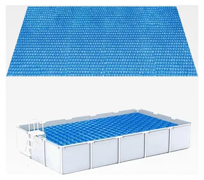 Produktbild von Solar Poolabdeckung - Schwimmbad Wärmeblasefolie | Faltbare Isolierdecke zur Wärmespeicherung für die Erwärmung von Wasser im Außenpool