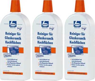 Produktbild von 3x Dr. Becher Reiniger für Glaskeramik Kochflächen / 500ml