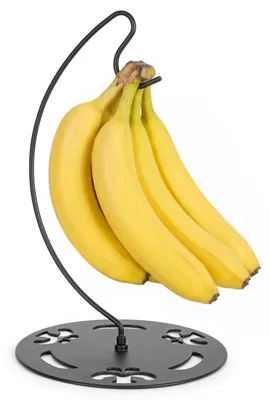 Bananenhalter aus Eisen, schwarz, 16,5 x 16,5 x 27 cm