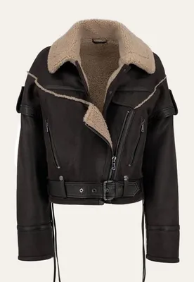 Produktbild von Curly Lammfelljacke – Voluminöse Eleganz inspiriert vom modernen Country Look - Größe: L