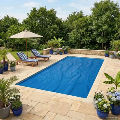 Produktbild von Möbel Solar Poolabdeckung 800 x 400 cm 110 μm Quadratisch PEPoolzubehör - Poolzubehör c7489
