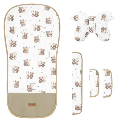 Produktbild von Kinderwagen-Set Deluxe Velvet Friends mit Wendeauflage und Zubehör
