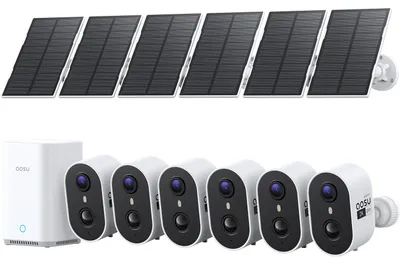 Zdjęcie produktu dla Kamera monitoringu zewnętrzna - 2K QHD - 6-krotny zoom - zasilanie słoneczne - kolorowy obraz w nocy - zestaw 6 sztuk