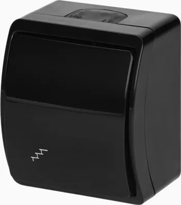 Produktbild von Aufputz Dreiwegeschalter Lichtschalter Taster schwarz IP44 Aufputzschalter