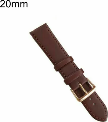 Produktbild von Universelles, verstellbares Uni-Armbanduhrarmband aus Kunstleder-Braun,20mm