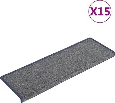 Zdjęcie produktu dla vidaXL Podkładki pod stopy 15 sztuk 65 x 21 x 4 cm Jasnoszary i niebieski Prostokątny brzeg