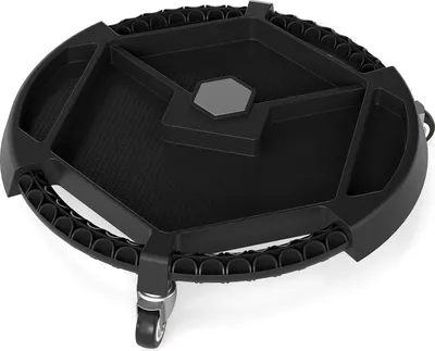 Produktbild von GOPLUS Rollbrett Werkstatt, mobiles Montagerollbrett mit 3 Schwenkrollen, 4 Fächern, 4 Griffen, Rollwerkzeug mit 14 kg Tragfähigkeit, für Garage