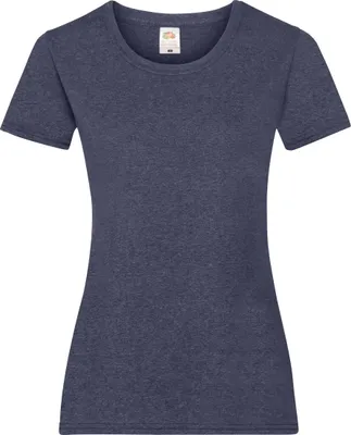 Produktbild von Fruit Of The Loom Lady-Fit Damen T-Shirt (5 Stück/Packung) BC4810 (M) (Vintage-Marineblau meliert)