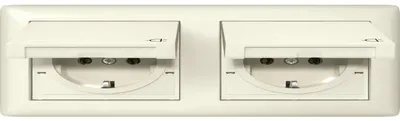 Produktbild von Gira SCHUKO-Steckd. KD + Set IP44 + Rahmen 2f Standard 55 Cremeweiß 415801