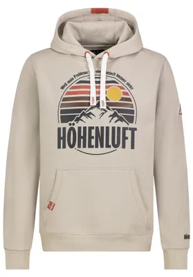 Produktbild von Sublevel Stylischer Hoodie Motivprint Kängurutasche Rippbündchen Größe: L