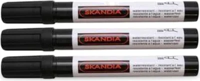 Produktbild von Skand Filzstifte schwarz 3St. - Deltafix