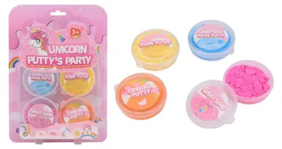 Obrázok produktu pre Johntoy Unicorn Putty Party, 4st