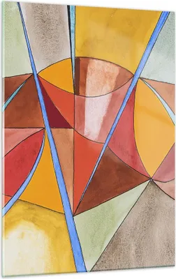 Produktbild von Bilder auf glas - Einteilig - Abstraktion modern - 50x70cm - Glasbilder - Wandbilder - Bilder - zum Aufhängen bereit - Wanddekoration aus Glas - Glas Bilder - Wandbild auf Glas - GPA50x70-3960