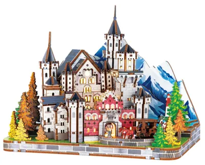 Obrázok produktu pre 2Kids Toys 3D drevená skladačka, miniatúrna scéna: Hrad Neuschwanstein