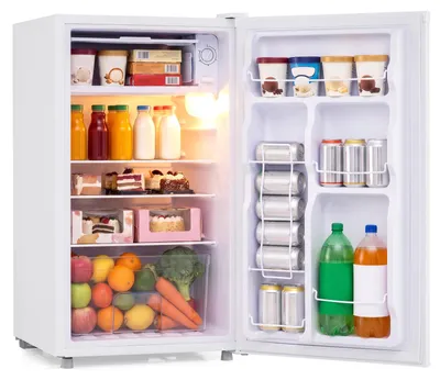 Obrázek produktu pro Mini lednička COSTWAY o objemu 98 litrů, chladicí box s 5 teplotními úrovněmi, LED osvětlením, odnímatelnými policemi, výměnným směrem otevírání dveří a nastavitelnými nožkami