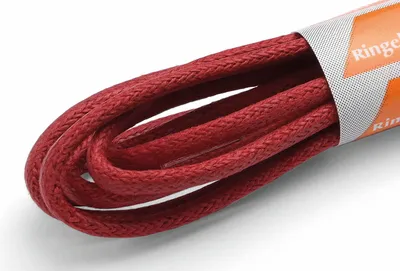Produktbild von RINGELSPITZ - Rund Medium Gewachst – Stilvolle und Robuste Schnürsenkel - 90 cm, rot