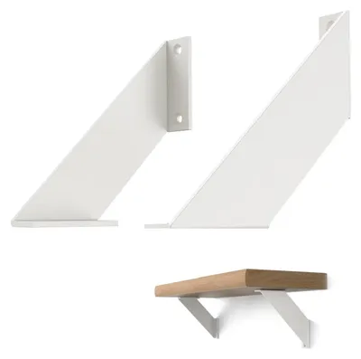 Immagine prodotto di Supporti metallici bianchi, 15 cm, confezione da 2 pezzi