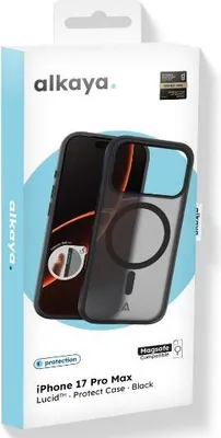 Produktbild von alkaya LUCID Handy Schutzhülle kompatibel Magsafe iPhone 17Pro Max, schwarz