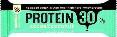 Obrázek produktu pro Bombus Protein 30% 50 g kakao-kokos / Proteinové tyčinky, cookies a brownies / Bezlepková proteinová tyčinka bez přidaného cukru a palmového oleje