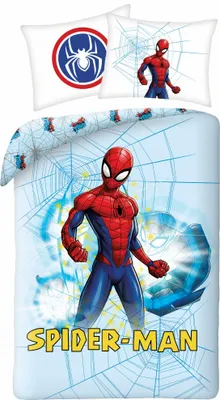Productafbeelding van Spider-Man dekbedovertrek, Spider-Man in vechtpositie, 140 x 200 cm / 70 x 90 cm