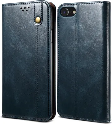 Produktbild von iPhone SE 2020 Hülle, LaimTop Leder Flip Brieftasche Schutzhülle für iPhone 8/7/6s/6/SE 2020 Blau
