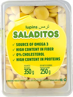 Produktbild von Saladitos - Weisse Lupinen eingelegt in Salzlake  vakuumiert- Saladitos - Altramuces 350g