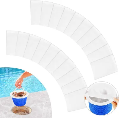 Produktbild von 30pcs Pool Skimmer Socken Skimmer Filter Dauerhafte Nylon Filter Skimmer Korb Filter Netz für Entfernt Blätter Pollen Schlick
