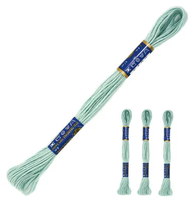 3 Docken Stickgarn / Sticktwist 100% Baumwolle Stickerei mint