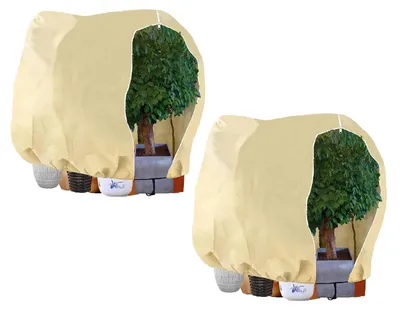 Produktbild von Pflanzenschutzhülle Winterschutz Pflanzenschutzsack - 180 x 120 cm - 2 Stück - Mit Zugkordel - Für Olivenbäume und Zitrusfrüchte