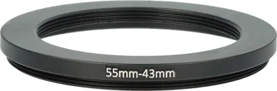 Produktbild von vhbw Step-Down-Ring Adapter 55 mm auf 43 mm für Kamera Objektiv - Filteradapter Metall